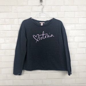 Victoria's Secret Monogrammed Blue Sweatshirt